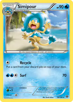 Simipour 38/146 Rare card from XY Base