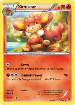 Simisear 23/146 Rare card from XY Base