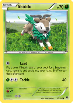 Skiddo 18/146 Common card from XY Base