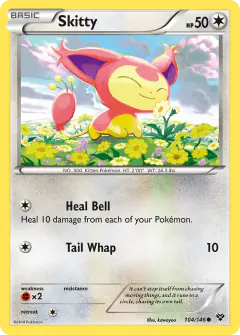 Skitty 104/146 Common card from XY Base