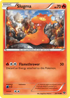 Slugma 20/146 Common card from XY Base