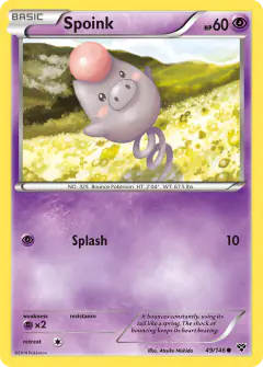 Spoink 49/146 Common card from XY Base