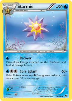 Starmie 34/146 Rare card from XY Base
