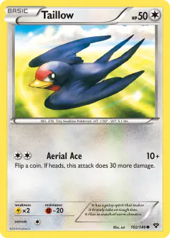Taillow 102/146 Common card from XY Base