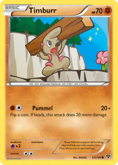 Timburr 65/146 Common card from XY Base