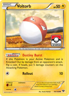 Voltorb 44/146 Common card from XY Base