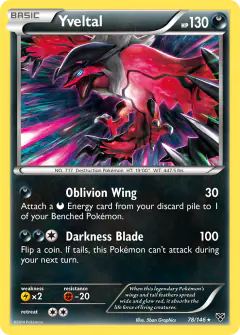 Yveltal 78/146 Rare card from XY Base