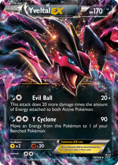Yveltal-EX 79/146 Rare Holo EX card from XY Base