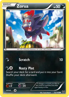 Zorua 72/146 Common card from XY Base