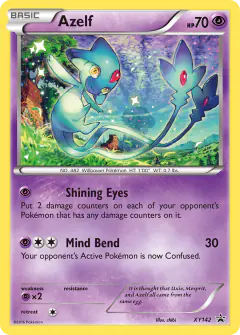 Azelf XY142 Promo card from XY Black Star Promos