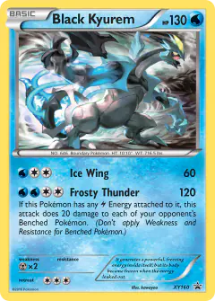 Black Kyurem XY160 Promo card from XY Black Star Promos