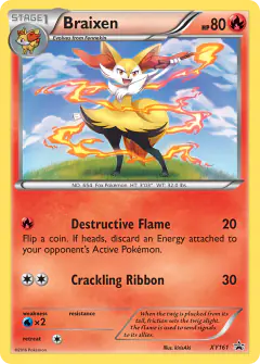 Braixen XY161 Promo card from XY Black Star Promos