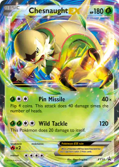 Chesnaught-EX XY18 Promo card from XY Black Star Promos