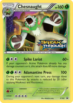 Chesnaught XY68 Promo card from XY Black Star Promos