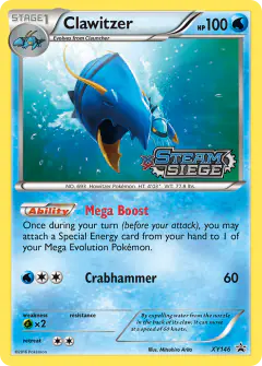 Clawitzer XY146 Promo card from XY Black Star Promos