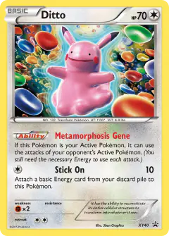 Ditto XY40 Promo card from XY Black Star Promos