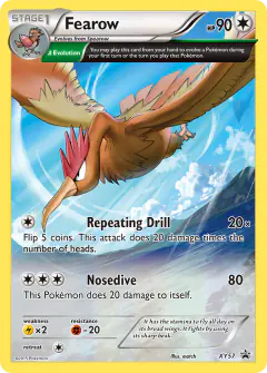 Fearow XY57 Promo card from XY Black Star Promos