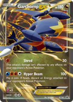 Garchomp-EX XY167 Promo card from XY Black Star Promos