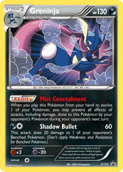 Greninja XY24 Promo card from XY Black Star Promos