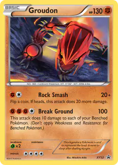 Groudon XY52 Promo card from XY Black Star Promos
