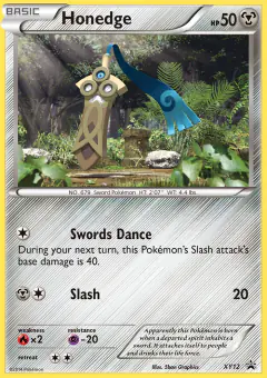 Honedge XY12 Promo card from XY Black Star Promos