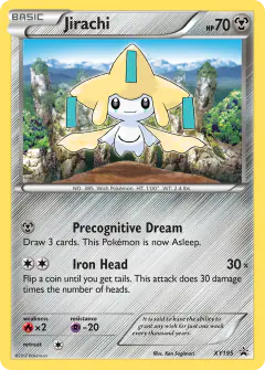 Jirachi XY195 Promo card from XY Black Star Promos