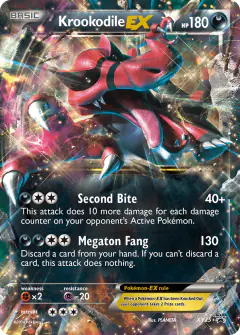 Krookodile-EX XY25 Promo card from XY Black Star Promos