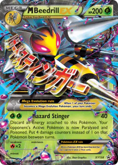 M Beedrill-EX XY158 Promo card from XY Black Star Promos