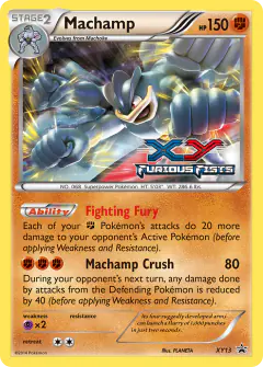 Machamp XY13 Promo card from XY Black Star Promos