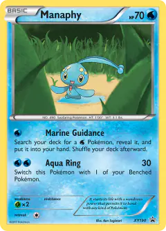 Manaphy XY190 Promo card from XY Black Star Promos