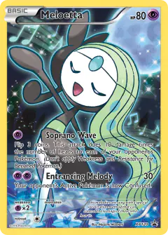 Meloetta XY120 Promo card from XY Black Star Promos