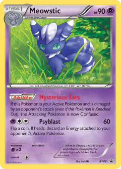 Meowstic XY48 Promo card from XY Black Star Promos