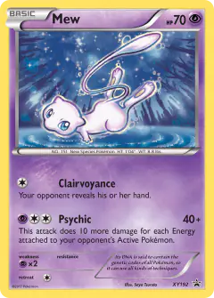 Mew XY192 Promo card from XY Black Star Promos