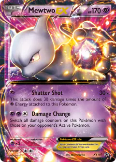 Mewtwo-EX XY107 Promo card from XY Black Star Promos