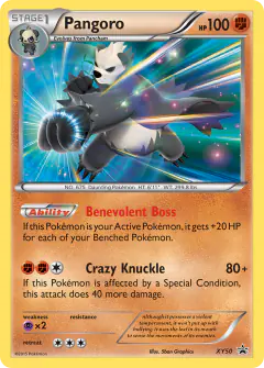 Pangoro XY50 Promo card from XY Black Star Promos