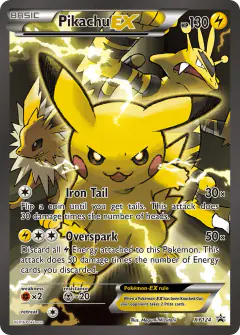 Pikachu-EX XY124 Promo card from XY Black Star Promos