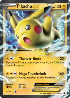 Pikachu-EX XY174 Promo card from XY Black Star Promos