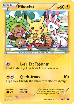 Pikachu XY95 Promo card from XY Black Star Promos
