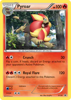 Pyroar XY26 Promo card from XY Black Star Promos