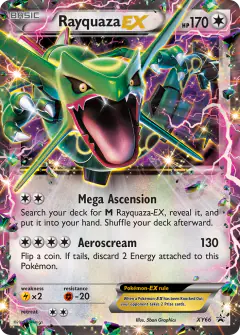 Rayquaza-EX XY66 Promo card from XY Black Star Promos