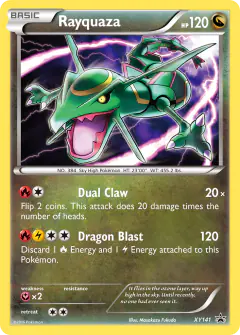Rayquaza XY141 Promo card from XY Black Star Promos