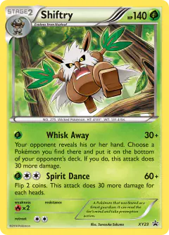 Shiftry XY23 Promo card from XY Black Star Promos