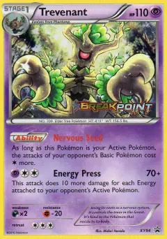 Trevenant XY94 Promo card from XY Black Star Promos
