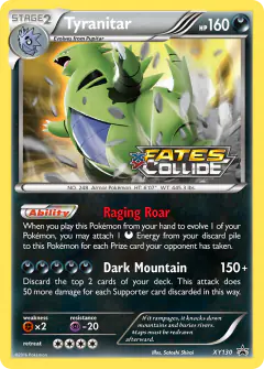 Tyranitar XY130 Promo card from XY Black Star Promos