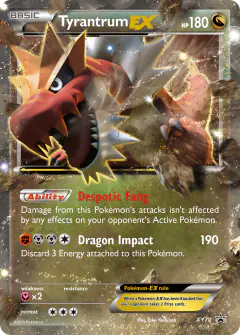 Tyrantrum-EX XY70 Promo card from XY Black Star Promos