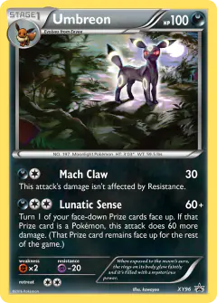 Umbreon XY96 Promo card from XY Black Star Promos