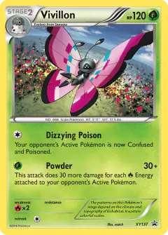 Vivillon XY137 Promo card from XY Black Star Promos