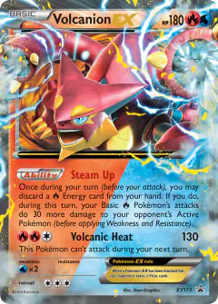 Volcanion-EX XY173 Promo card from XY Black Star Promos