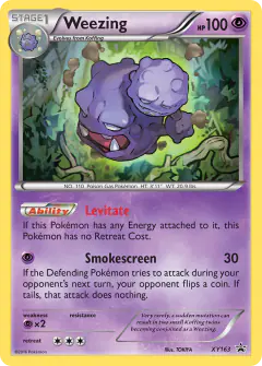 Weezing XY163 Promo card from XY Black Star Promos