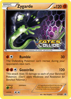 Zygarde XY129 Promo card from XY Black Star Promos